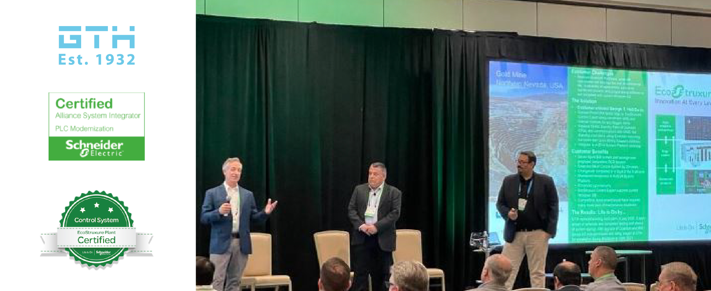 George T. Hall Company is awarded the Schneider Electric Global Alliance Partner of the Year Award for outstanding growth in Control System Modernization